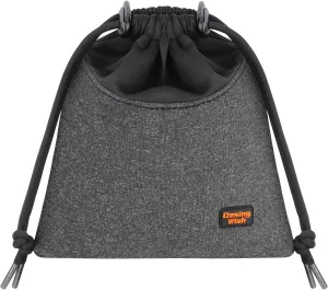 Desing Wish Lightweight Headphone Storage Bag, Portable Headset Carrying Pouch Headphone Case Bag Soft Travel Pouch for Over-Ear Headphones/Gaming Headsets/Neckband Earbuds (Small Grey)