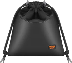 Desing Wish Over-Ear Headphone Storage Bag, Lightweight Headphones Carrying Pouch Travel Headset Case Bag Thicker Fur Lining & Super Soft Leather for Overhead Headphones Gaming Headsets (Large Black)