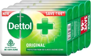Dettol Bathing Soap Original, 125gm, Pack of 4