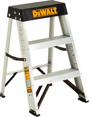DeWalt 2-Foot Aluminum Step Stool Industrial, 300-Pound Load Capacity, Type IA, DXL2010-02