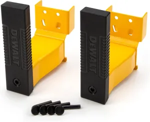 DEWALT Cord Minder Bracket 2-Piece Storage Rack Accessory Set, Compatible with 4 and 6-foot Storage Racks, 50-lb Load Capacity for Set, Spring-Loaded, Locking Pins Included, Powder-Coated