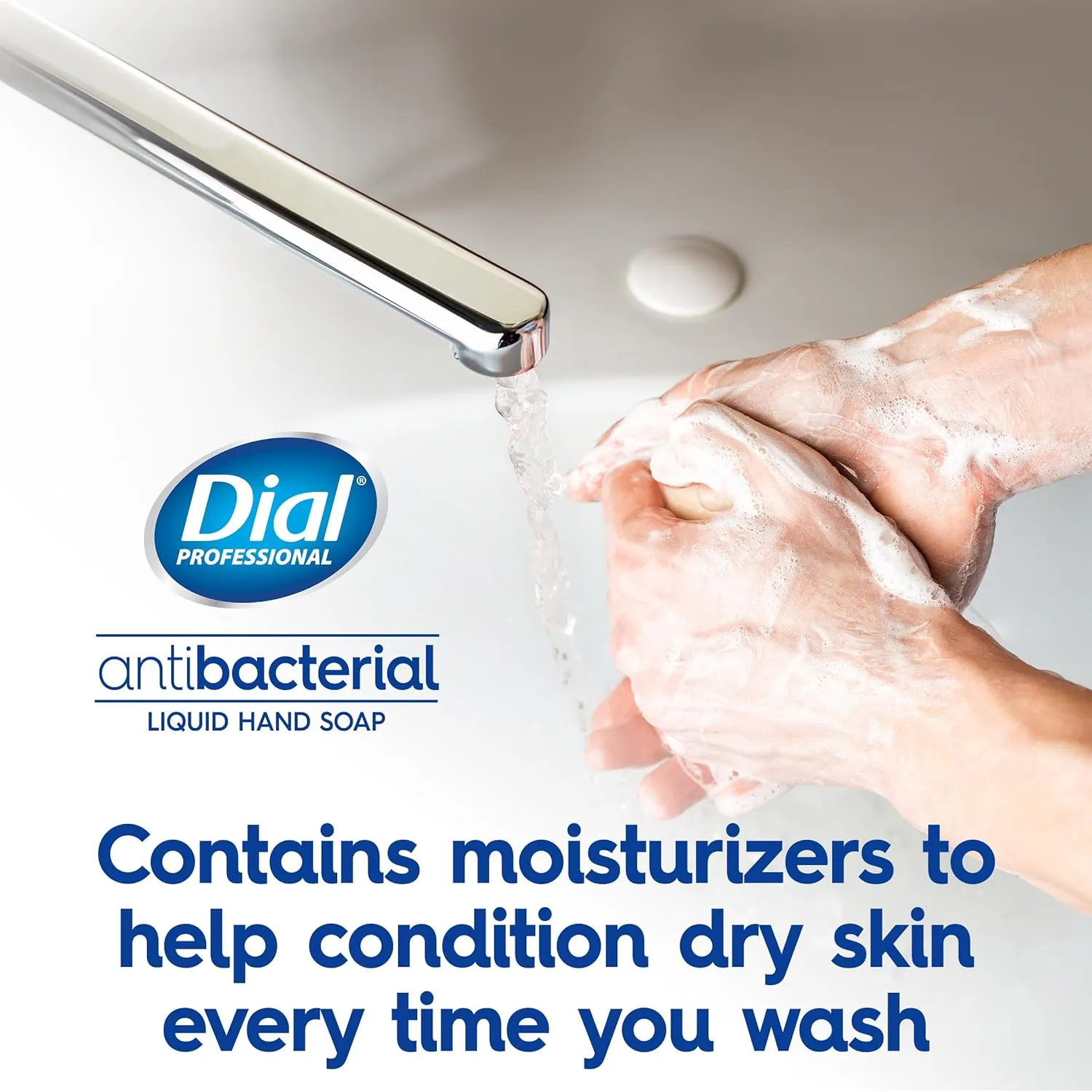 Dial Complete Spring Water Antibacterial Liquid Hand Soap, 1 Gallon Refill Bottle, 128 Fl Oz