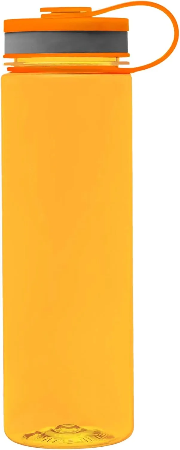 DISCOUNT PROMOS Wide Mouth Water Bottles 26 oz. Set of 10, Bulk Pack - BPA Free, Great for Gym, Camping, Backpacking, School - Orange