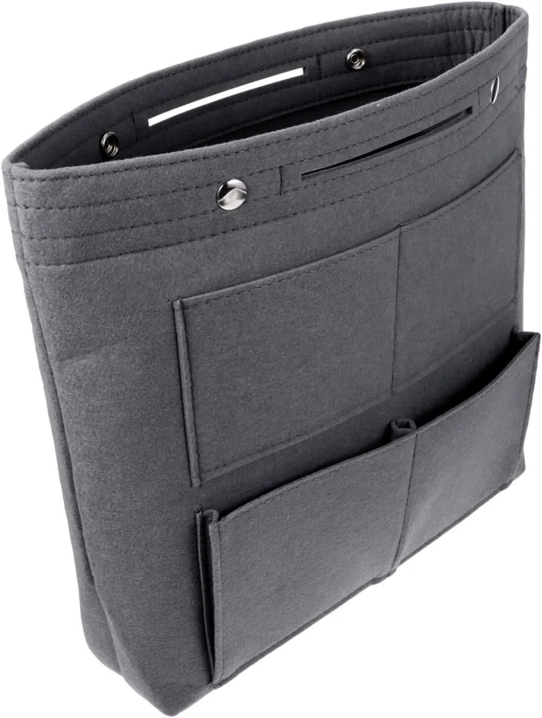 DOITOOL Capacity Outdoor Women Simple Versatile Multipurpose for Liner Large Portable Insert Purse Handbag, Grey, 32X31.5X7CM