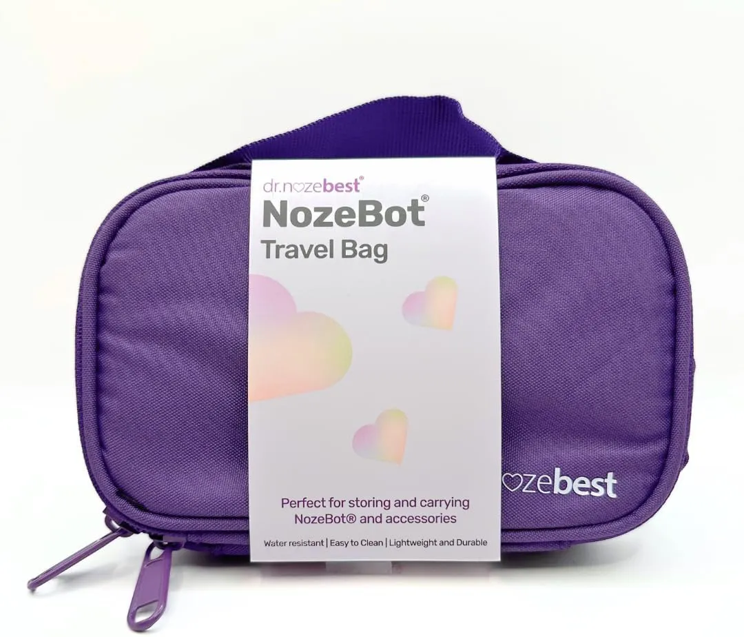 Dr. Noze Best | NozeBot Travel Pouch - Electric Baby Nasal Aspirator | Pediatric ENT-Designed Baby Care for Nasal Vacuum | Carry Case | Accessory Bag