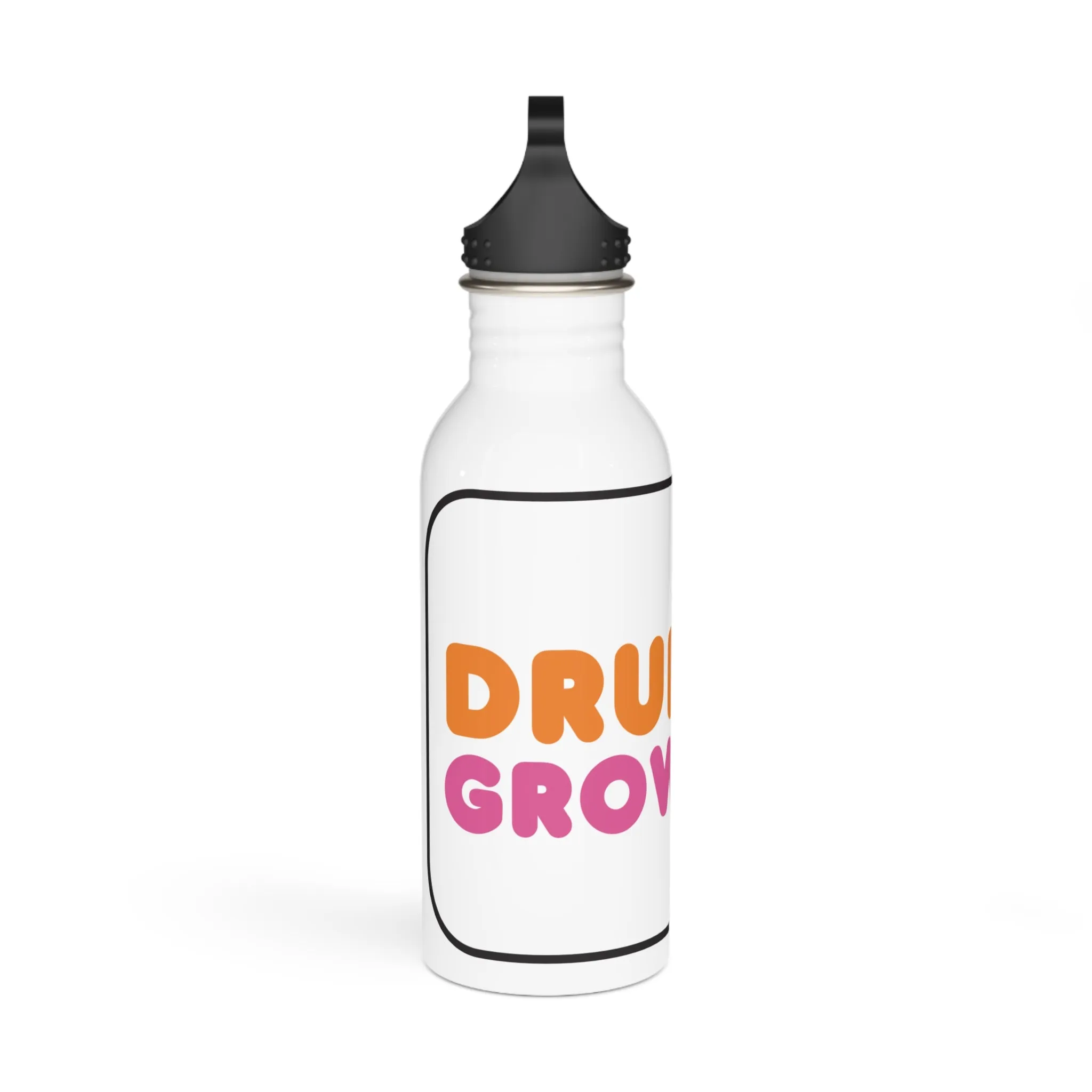 Drunken Grownups Stylish Stainless Steel Water Bottle - Eco-Friendly, Durable, Perfect for On-the-Go - White