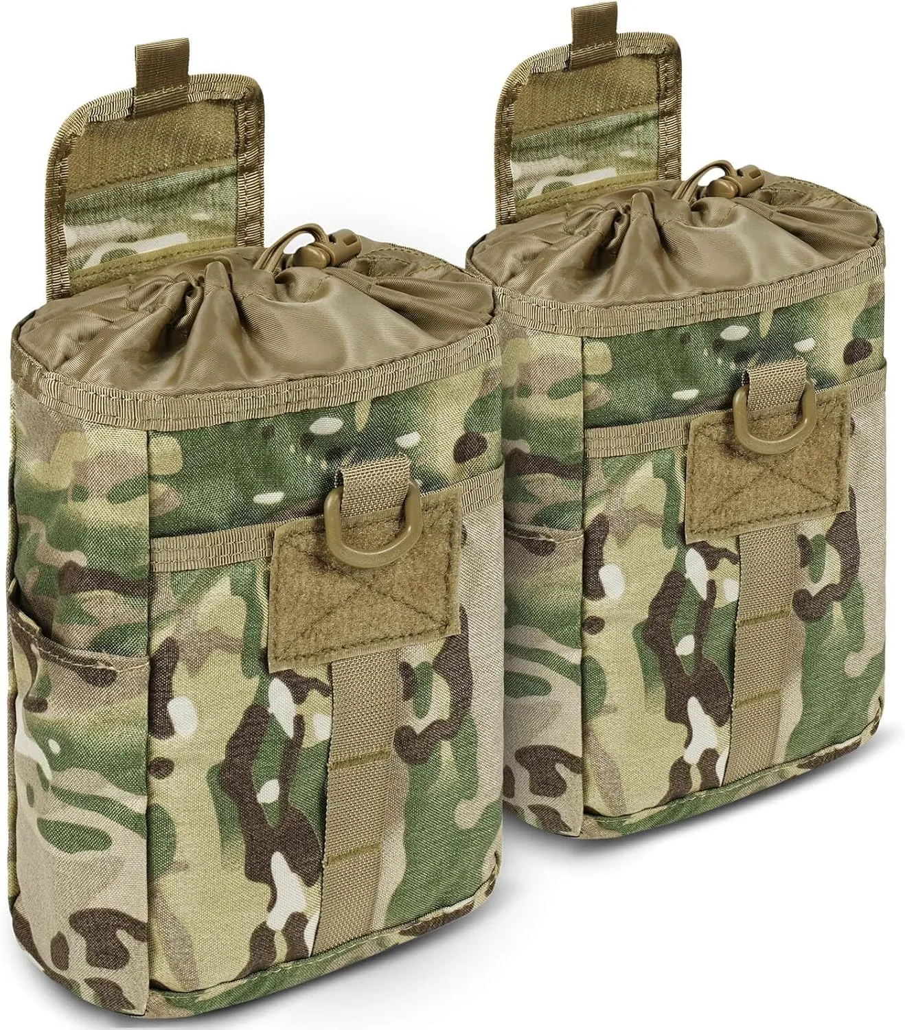 Dump Pouch-Tactical molle Pouches, Drawstring Magazine Utility Pouch Folding Dump Pouch Waist Bag.