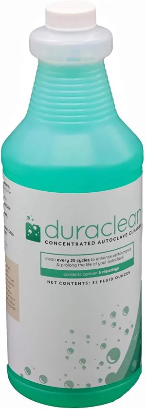 DURACLEANSE Duraclean Autoclave Cleaner (4) Pack, 5 cleanings per bottle for Autoclave Steam Sterilizers Dental Lab and Medical for Steam Sterilization