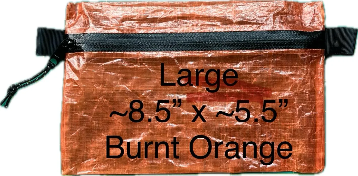 Dyneema Zipper Pouch (L, Burnt Orange)