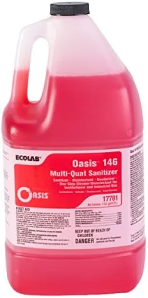 Ecolab 6117781 Oasis 146 Multi-Quat SANITIZER Disinfectant Deodorizer Cleaner - One (1) Gallon/Bottle per Order