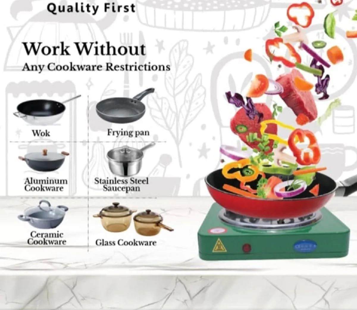 Electric Cooking Stove – 1000W Fast & Efficient Cooking