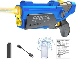 Electric Water Gun for Adults Kids, Powerful High Powered Automatic Squirt Guns Pistol Toy with Muzzle Light, Automatic Refill, Long Range Electric Water Blasters, Summer Outdoor Play, Pool Garden Fun
