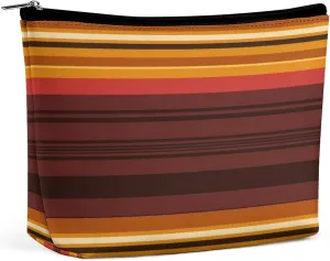 Elegant Makeup Bag, Cute Vintage Stripes Cosmetic Bag Large Capacity Pouch Portable Organizer for Men & Women