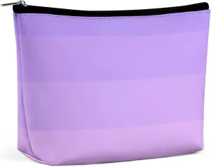 Elegant Makeup Bag, Girly Chic Lilac Purple Lavender Classic Cosmetic Bag Large Capacity Pouch Portable Organizer for Men & Women