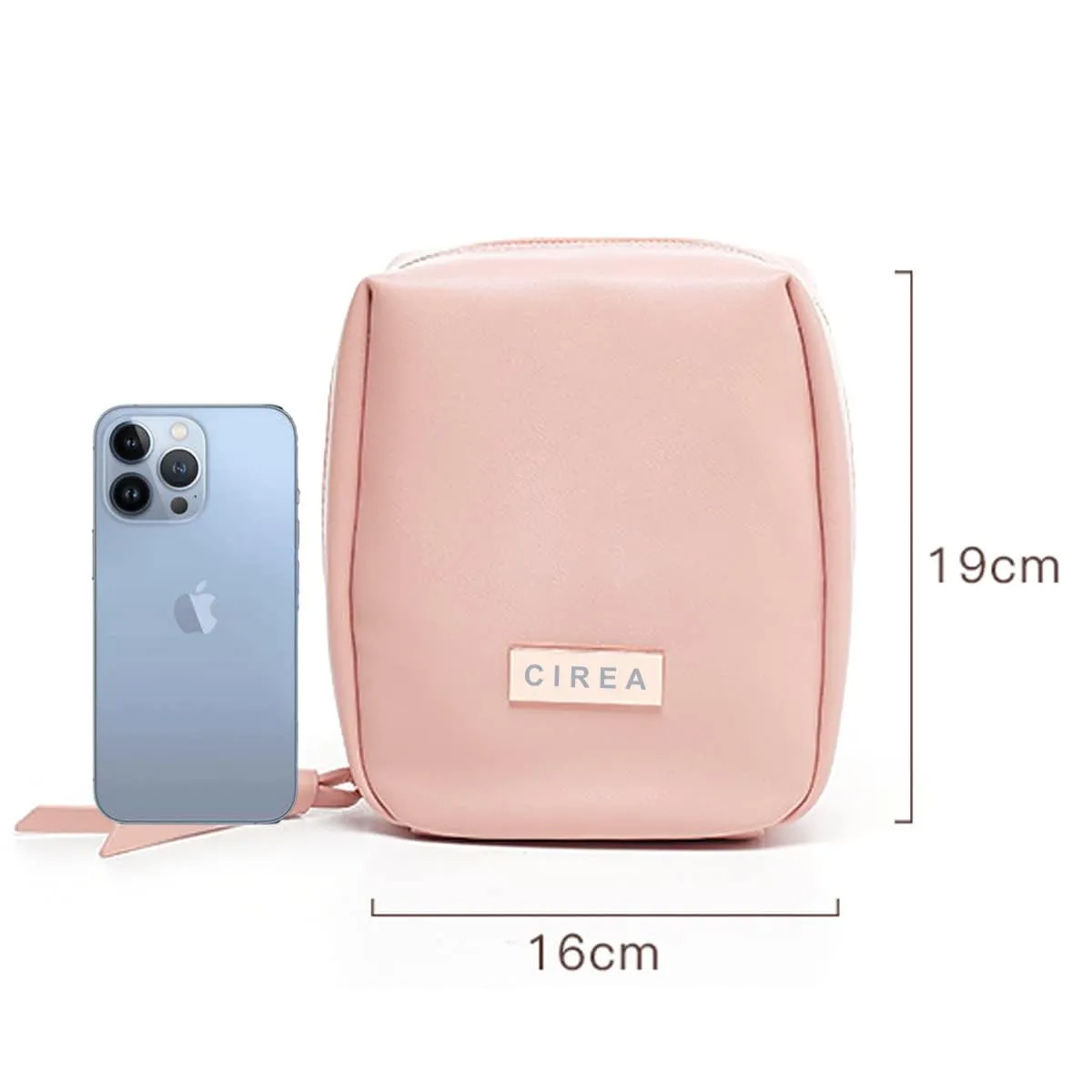 Elegant Portable Puffer Cosmetic Bag for Women with Compartments Large Capacity Travel Makeup Bag for Purse (Beige)