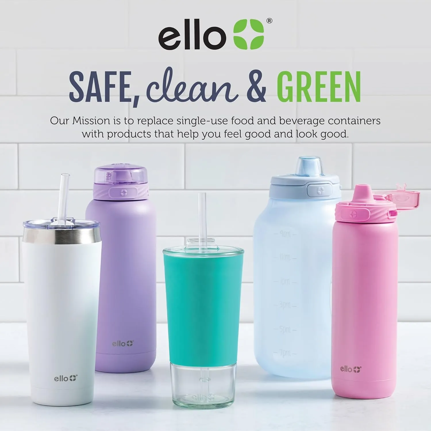 Ello Cooper Twist 18oz Kids Stainless Steel Water Bottle with Chug Lid | Leak Proof Double Walled and Vacuum Insulated | Fits Car Cupholder | Built in Carry Loop | Dishwasher Safe | Halogen Blue