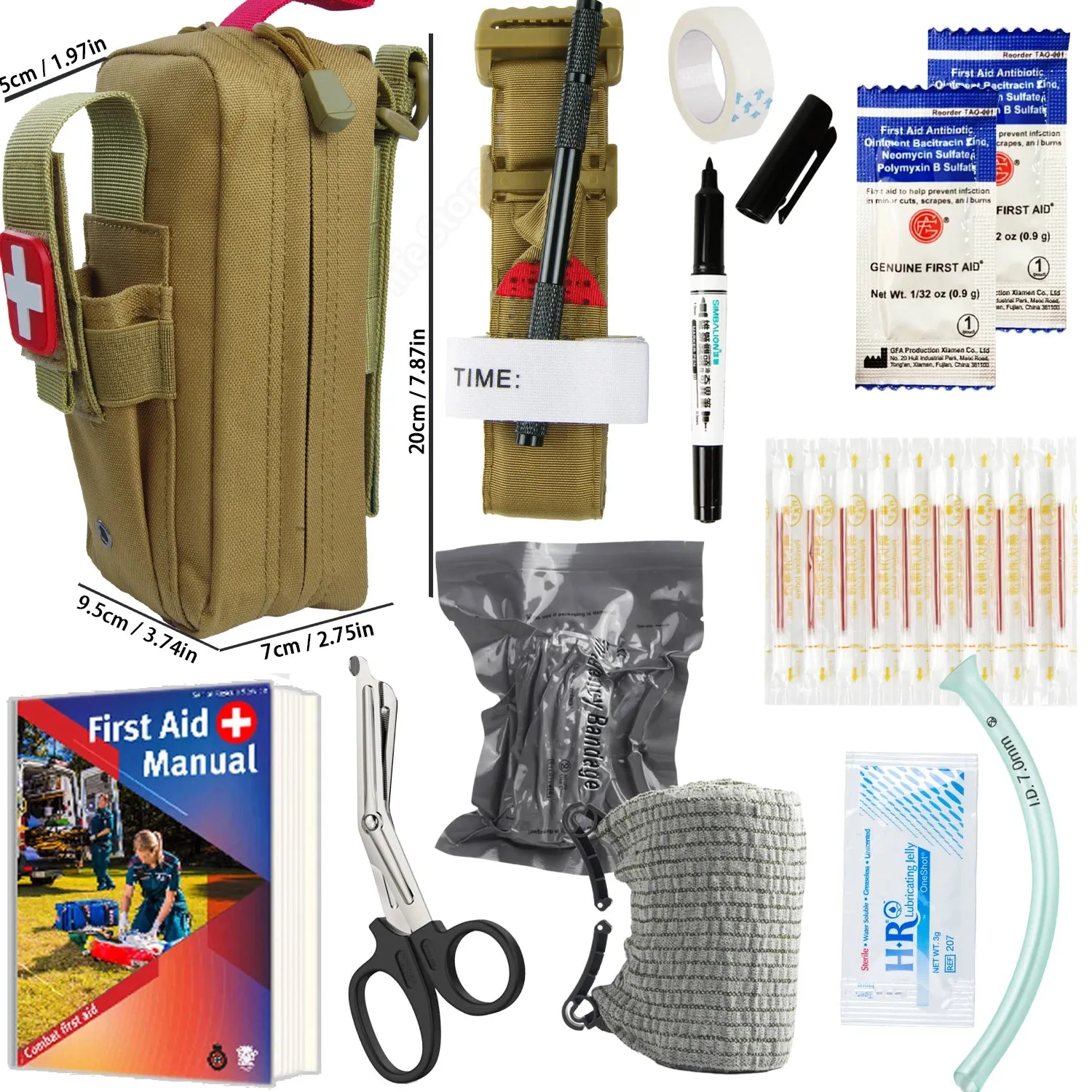 Emergency Survival Kit Gear Tactical First Aid Kit Military Admin Pouch EMT Camping Gear Tactical Trauma Molle Medical EDC IFAK
