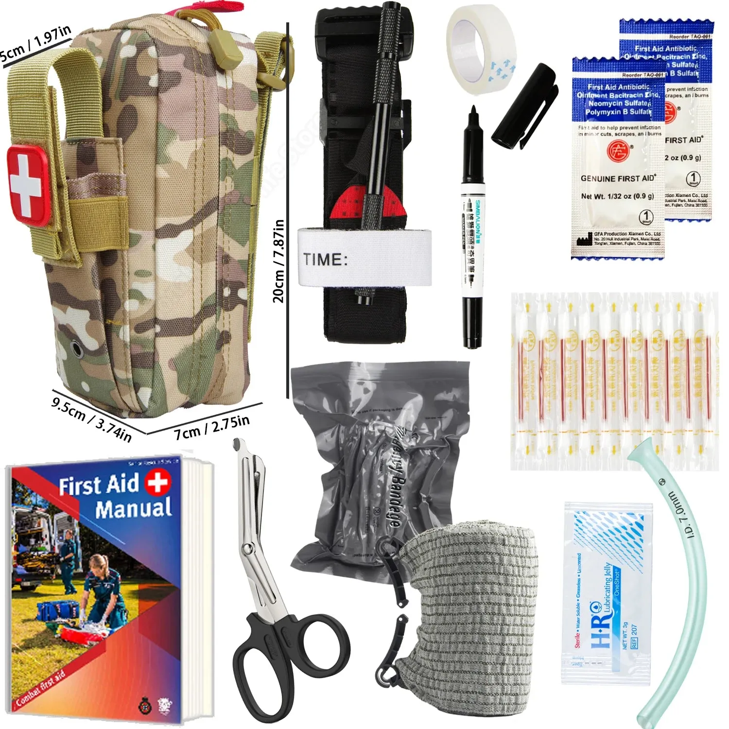 Emergency Survival Kit Gear Tactical First Aid Kit Military Admin Pouch EMT Camping Gear Tactical Trauma Molle Medical EDC IFAK