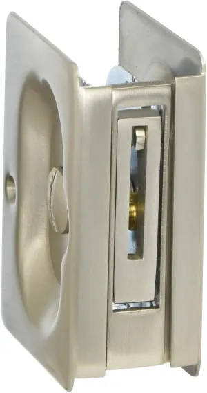 Emtek Pocket Door Privacy Lock Set, Satin Nickel