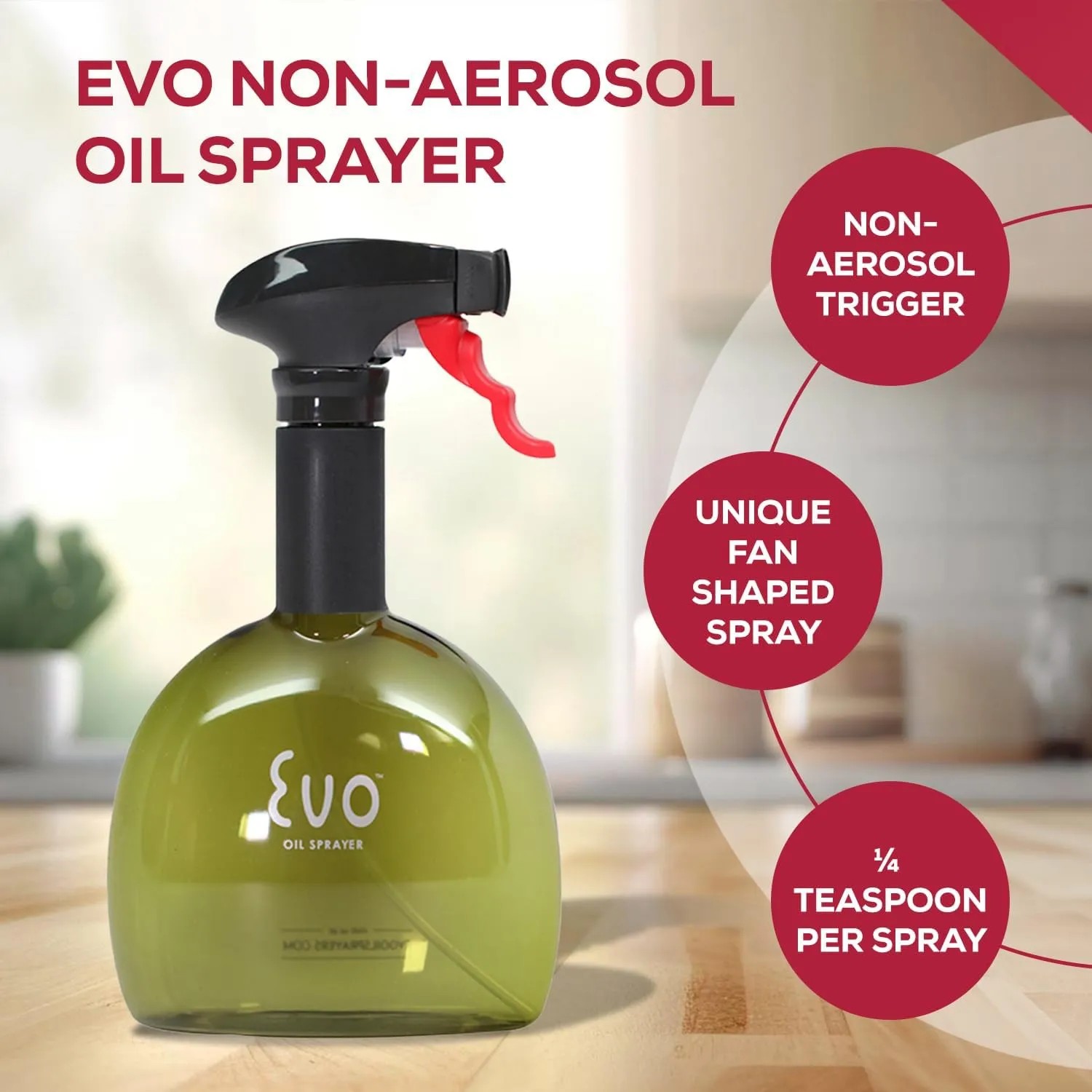 Evo Oil Sprayer Minis, Non-Aerosol for Olive, Cooking Oils, and Vinegars, 8-Ounce Capacity, 1 Each Yellow and Green
