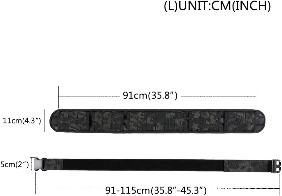 EXCELLENT ELITE SPANKER Military Waist Belt Multi-Purpose Molle Padded Patrol Belt Outdoor Sports Equipment