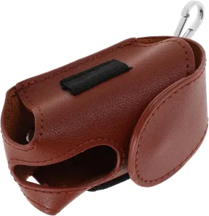 Exquisite Craft Golf Ball Holder Bag with Clip Attachment Carrying Pouch for Tee and Balls Portable Golf Accessory Brown