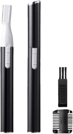 Eyebrow Trimmer, Painless Electric Eyebrow Razor for Women, Cordless Hair Remover for Face, Lips, Armpit, Portable Bikini Shaver (Color : Black)