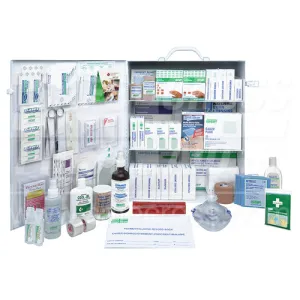 Federal Workplace Standard First Aid Kit with Metal Cabinet  #6, Metal Cabinet