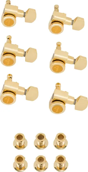 Fender Deluxe Locking Staggered Guitar Tuners, Guitar Accessories, Gold
