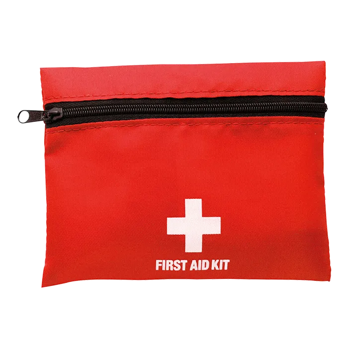First Aid Kit in Zippered Pouch with Belt Clip