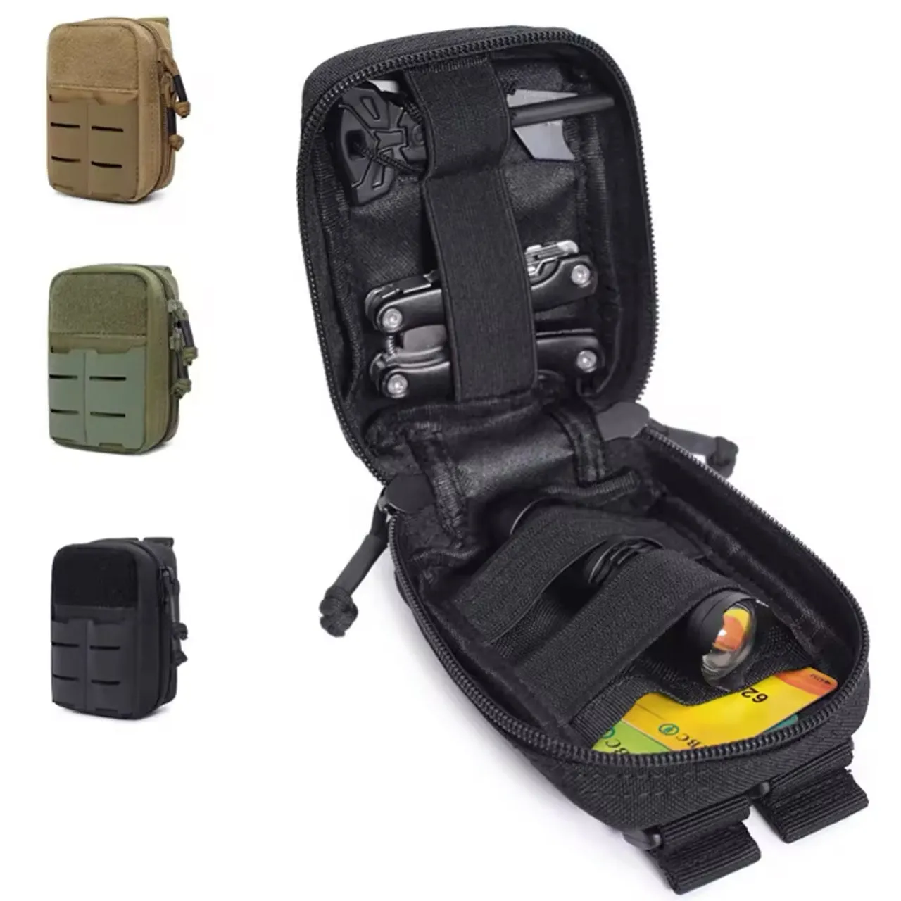First Aid Pouch Small EDC Carry Green, Coyote or Black