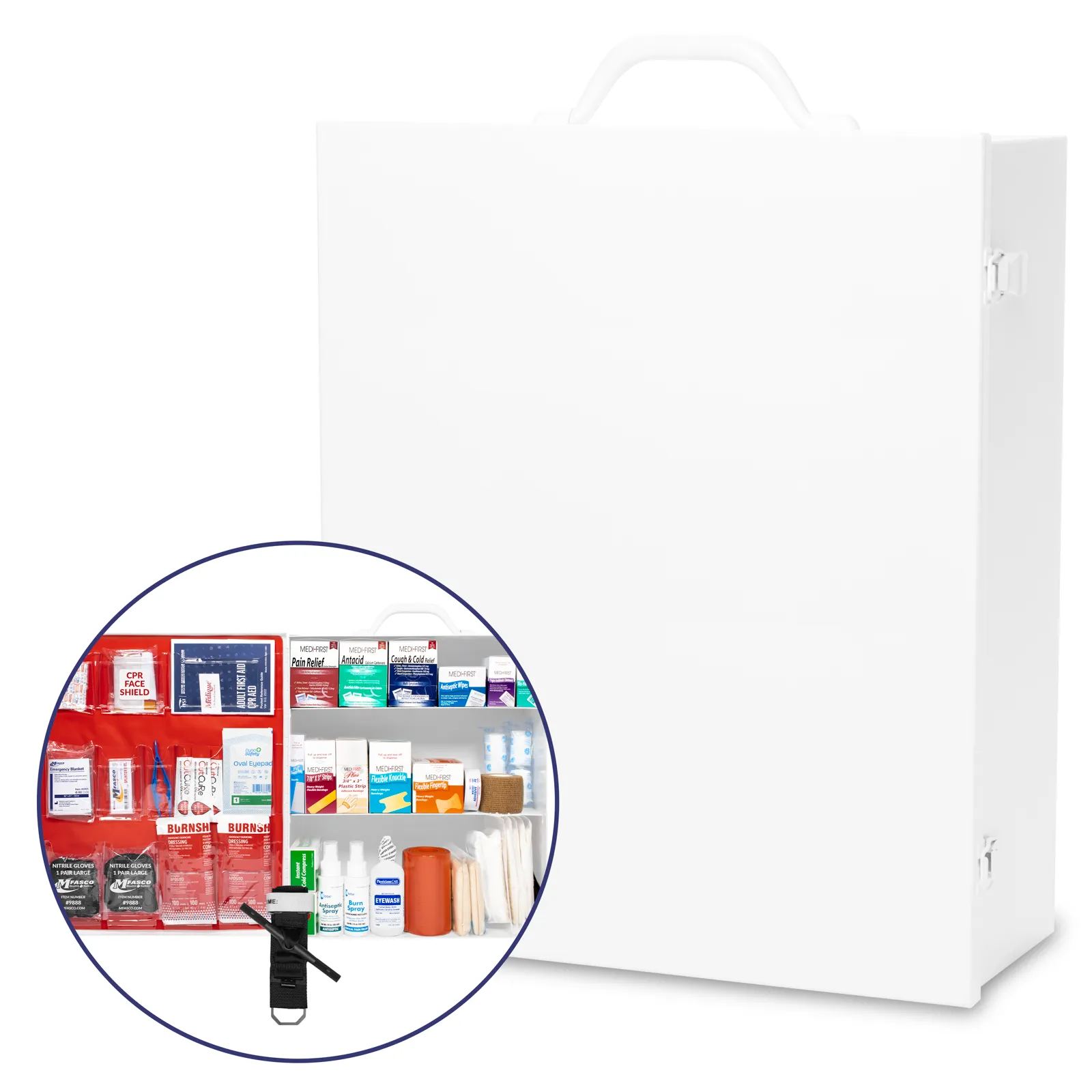 Firstaid Kit 3 Shelf W/Fill Complete No Logo
