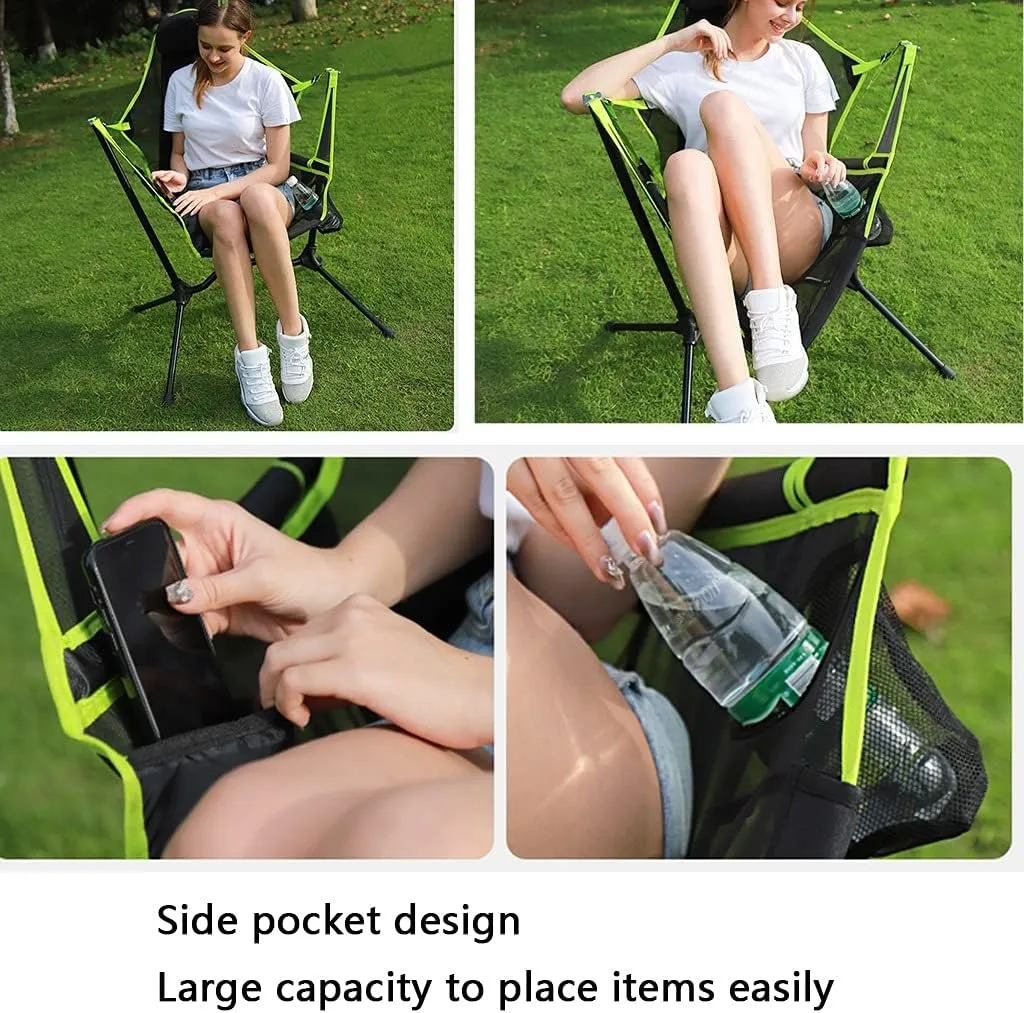 Fishing Chairs Folding Camping Chair Convenient Walking Chair Simple Home Swing Chair Barbecue Camping Aluminum Alloy Stool (Color : Red, Size : 79 * 64 * 85cm)
