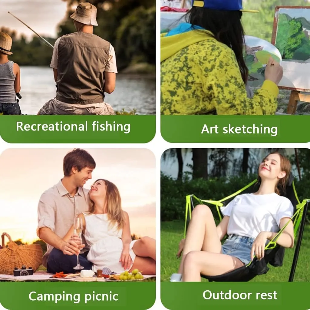 Fishing Chairs Folding Camping Chair Convenient Walking Chair Simple Home Swing Chair Barbecue Camping Aluminum Alloy Stool (Color : Red, Size : 79 * 64 * 85cm)