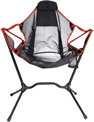 Fishing Chairs Folding Camping Chair Convenient Walking Chair Simple Home Swing Chair Barbecue Camping Aluminum Alloy Stool (Color : Red, Size : 79 * 64 * 85cm)
