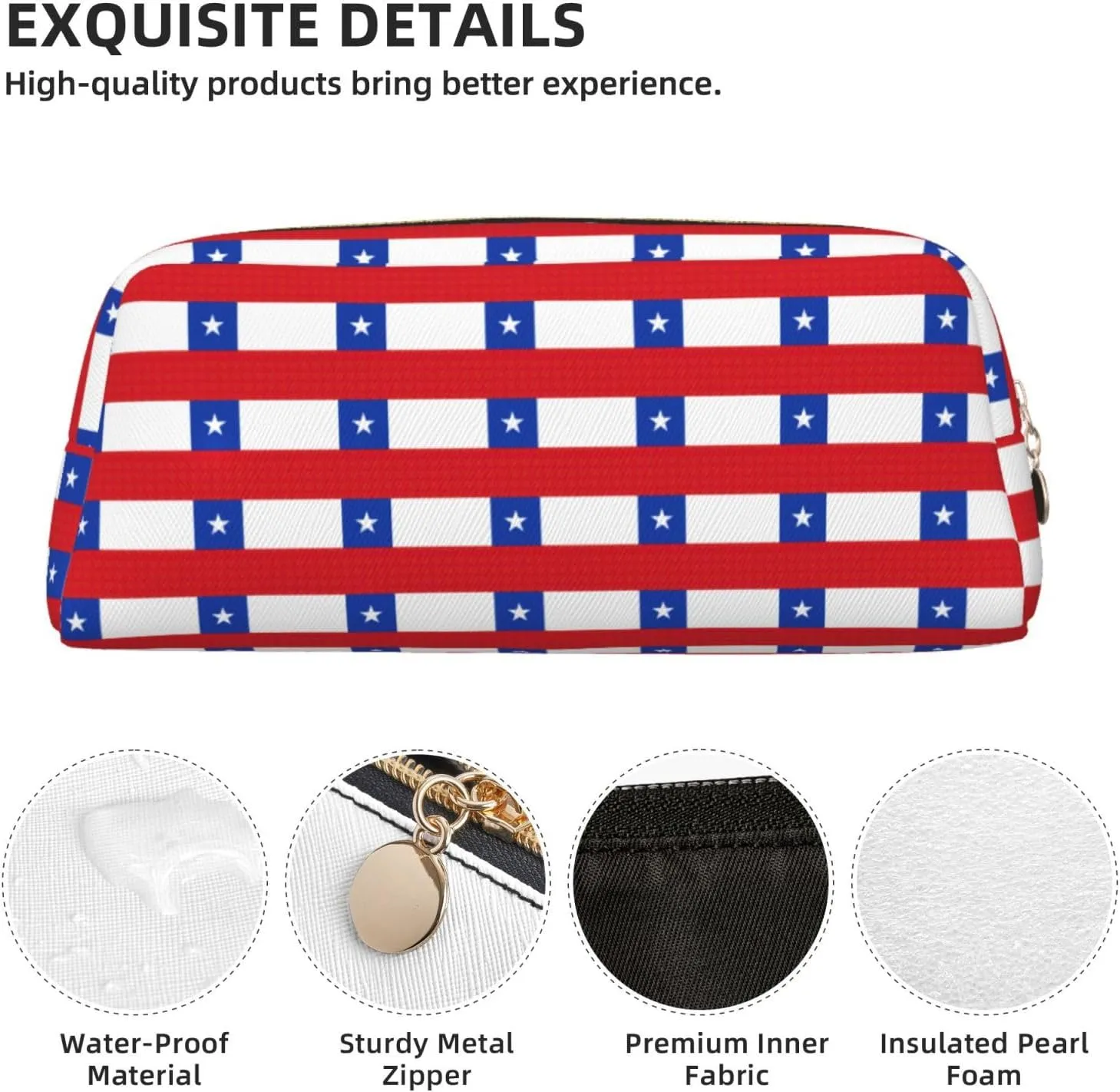 Flag of Chile Print Versatile Storage Pouch Makeup Bag Travel Office Small Items Organizer Bag