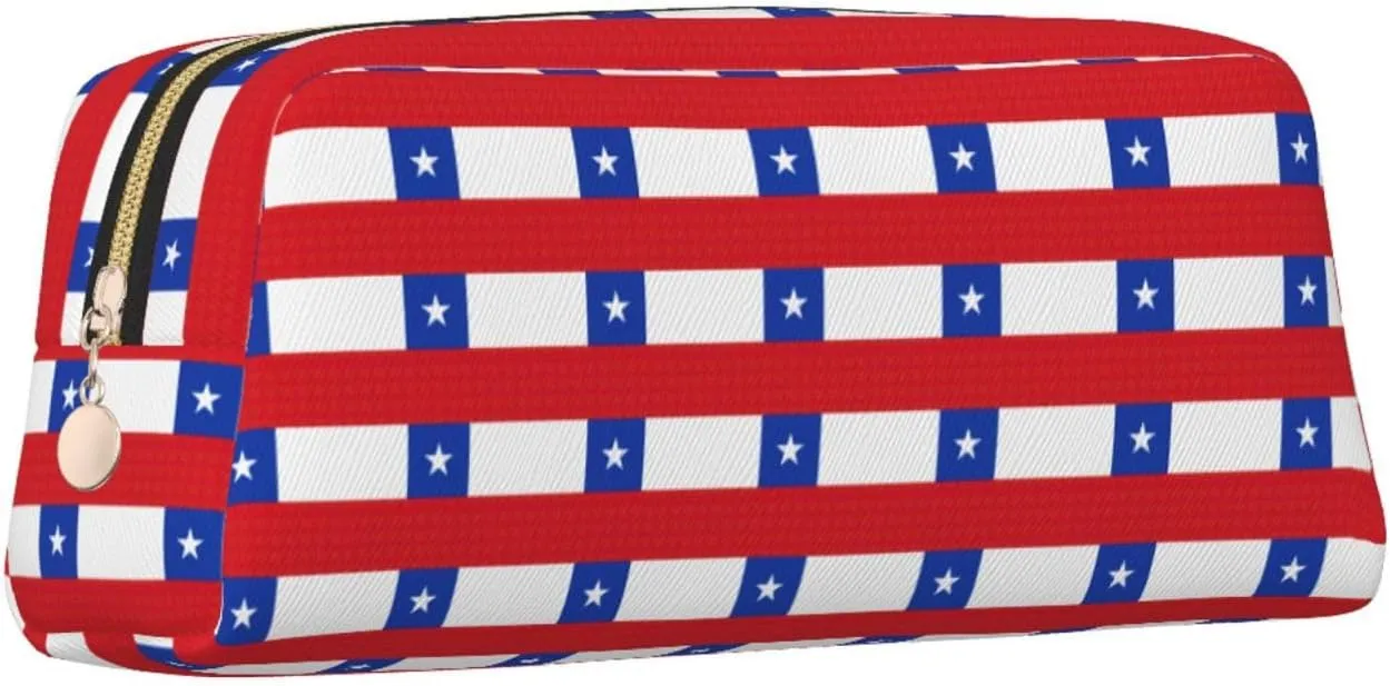 Flag of Chile Print Versatile Storage Pouch Makeup Bag Travel Office Small Items Organizer Bag
