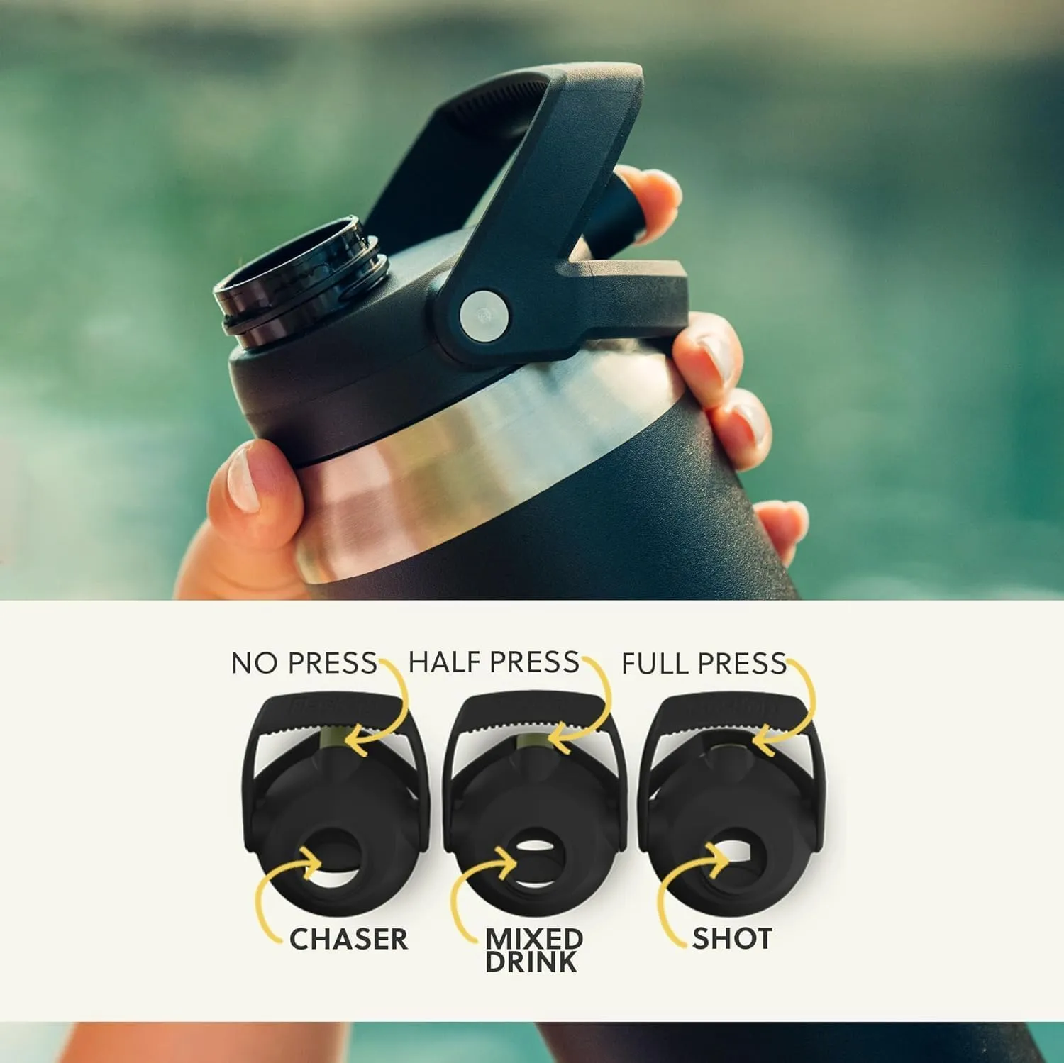 Flaskap FreePour 6oz Drinking System: Tumbler Accessories Compatible with the Yeti Rambler Bottle, Tumbler Lid, Leak Proof Lid, Tumbler Attachment