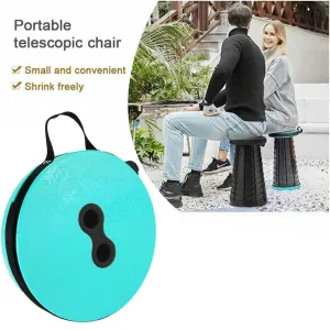 Foldable Height Adjusting Stool Space Saving Telescopic Stool