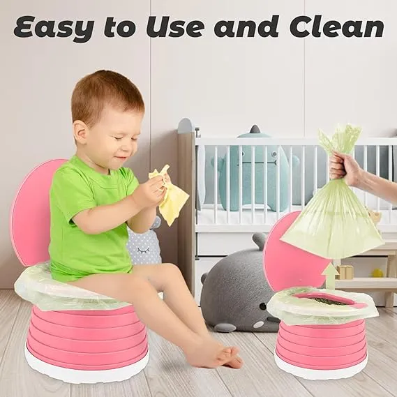 Foldable Travel Potty Seat, Portable Potty Training Toilet for Kids, Toddlers