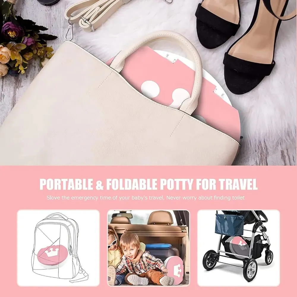 Foldable Travel Potty Seat, Portable Potty Training Toilet for Kids, Toddlers