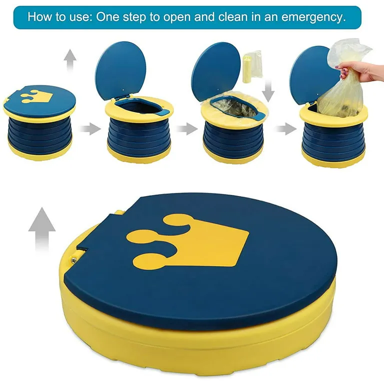 Foldable Travel Potty Seat, Portable Potty Training Toilet for Kids, Toddlers