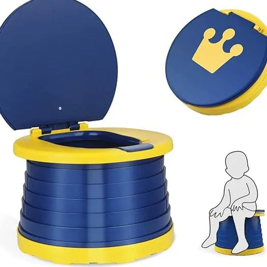 Foldable Travel Potty Seat, Portable Potty Training Toilet for Kids, Toddlers