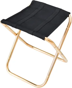 Folding Camping Chair, 18 x 13 x 13 inches, Aluminum Outdoor Stool, Portable Travel BBQ Seat
