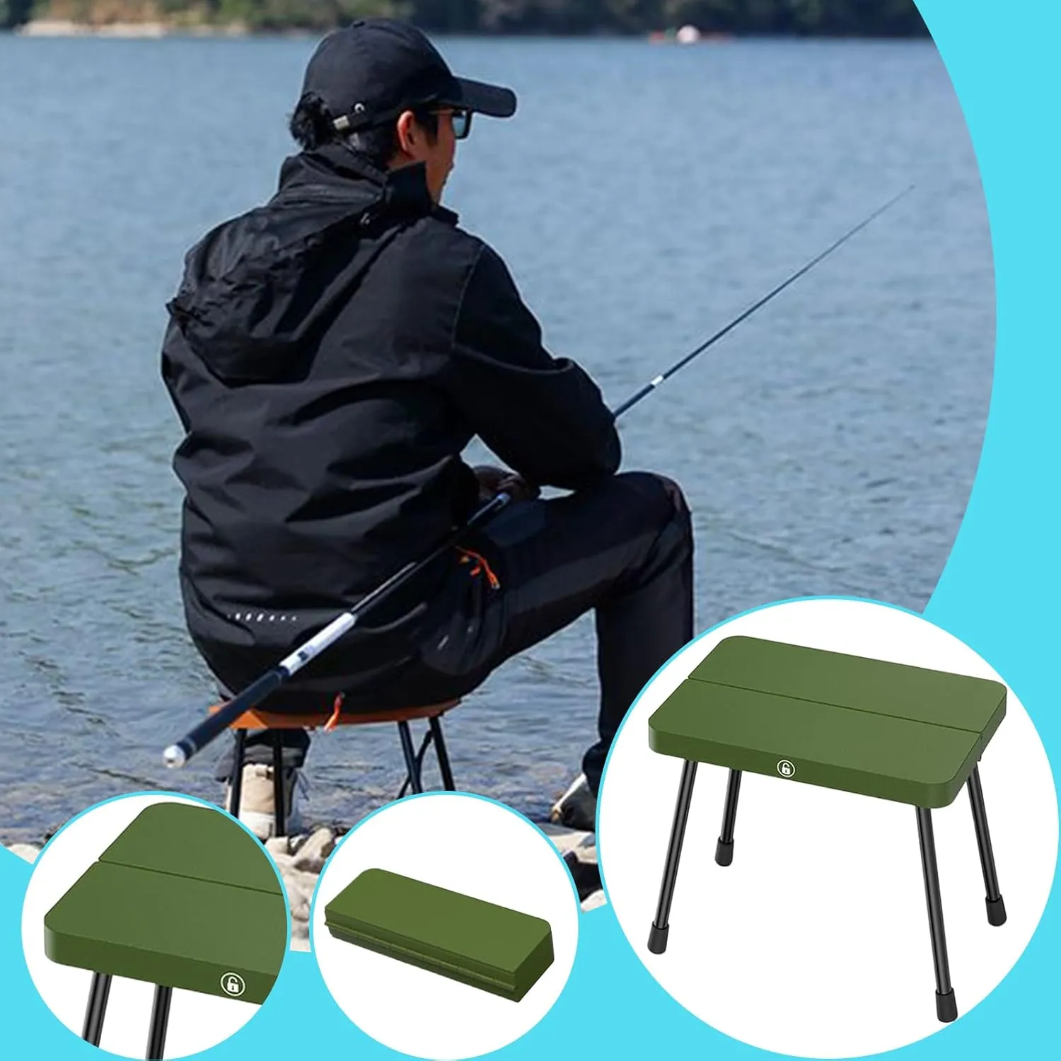 Folding Camping Chair - Portable Outdoor Chair,Folding Stool Aluminum Alloy Small Bench for Travel Fishing Beach Picnic Watching Games Classroom Poolside Gardening Hiking Porch