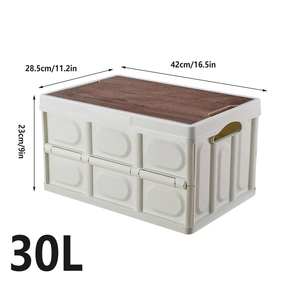 Folding Camping Storage Box Outdoor Stackable Container with Lid Home Organizer