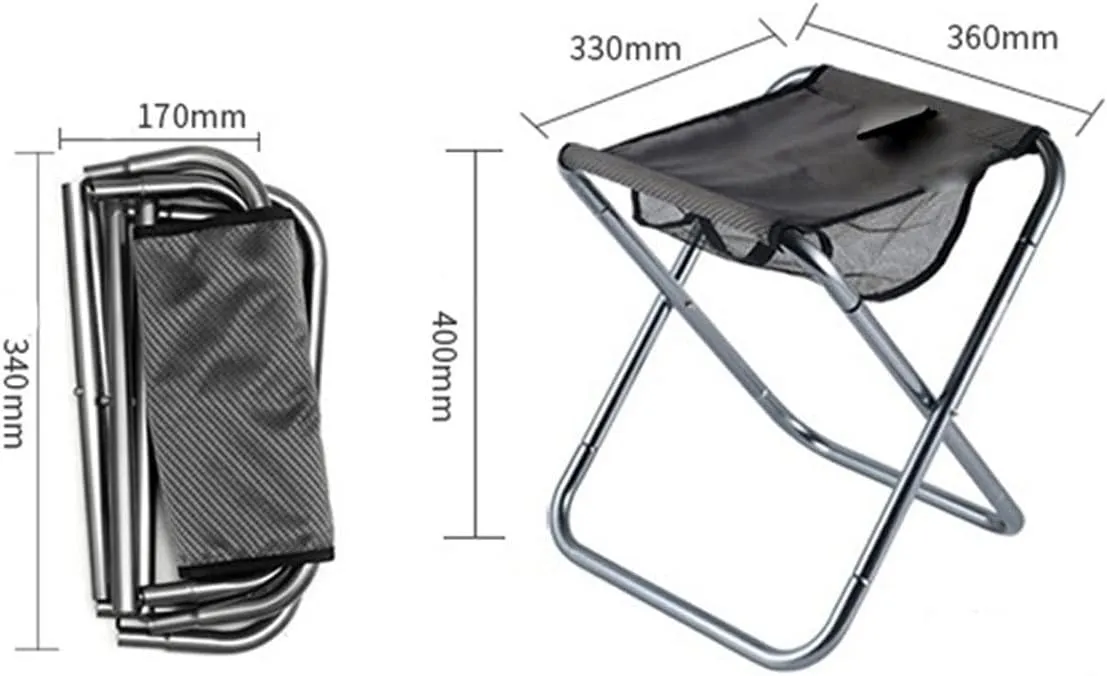 Folding Chairs Outdoor Aluminum Alloy Folding Stool Portable Fishing Camping Beach Chair