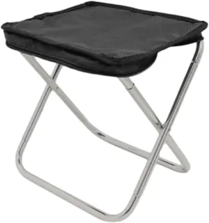 Folding Chairs Portable Folding Camping Chair Foldable Stool Black Small Aluminum Oxford Seat Outdoor for Fishing Hiking Travel Garden BBQ