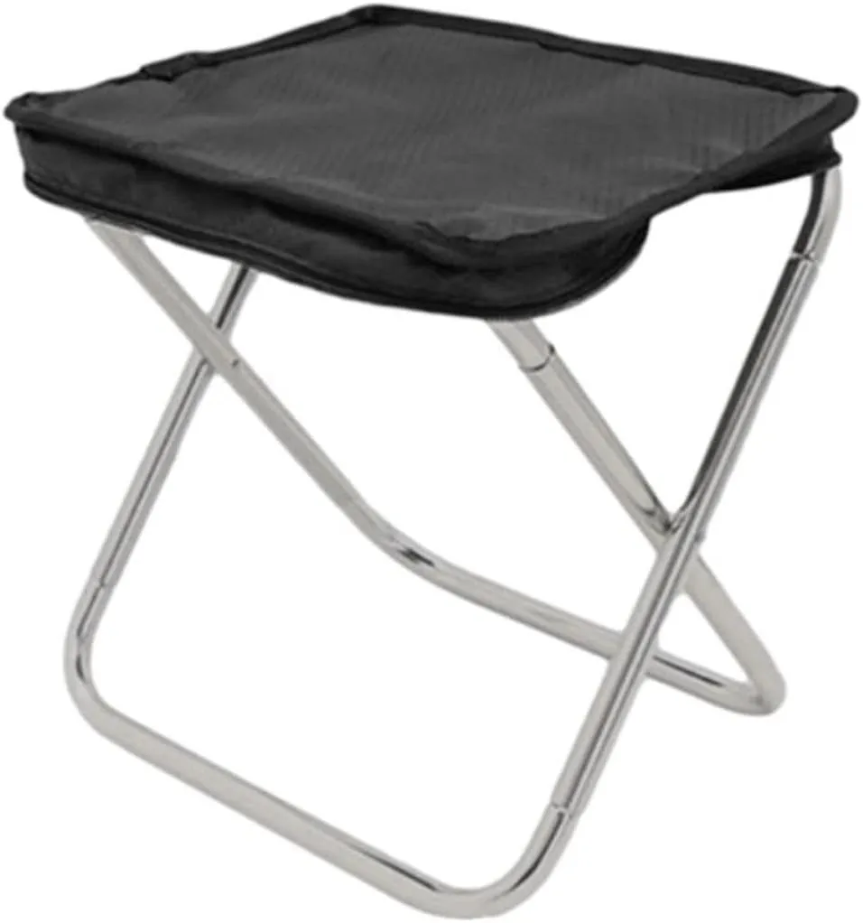 Folding Chairs Portable Folding Camping Chair Foldable Stool Black Small Aluminum Oxford Seat Outdoor for Fishing Hiking Travel Garden BBQ