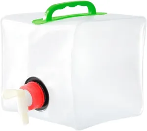 Folding Portable Bucket 5/8 Liter Bag Thicken Folding Bucket Portable Outdoor Container Collapsible Pouch with Faucet Camping (Color : Square 5L)